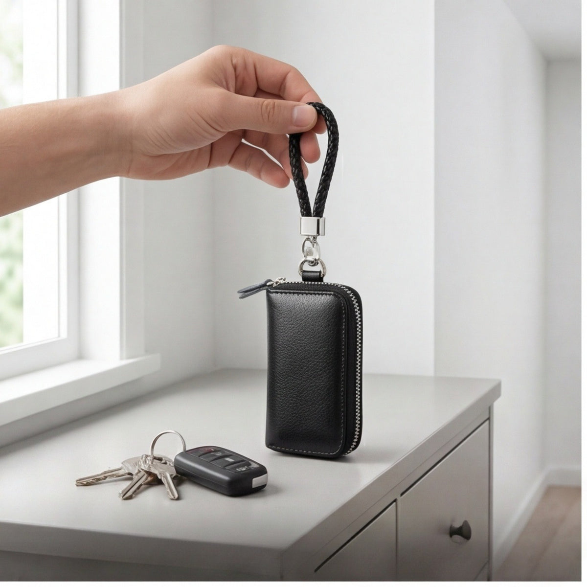 Car Key Pouch with Lanyard